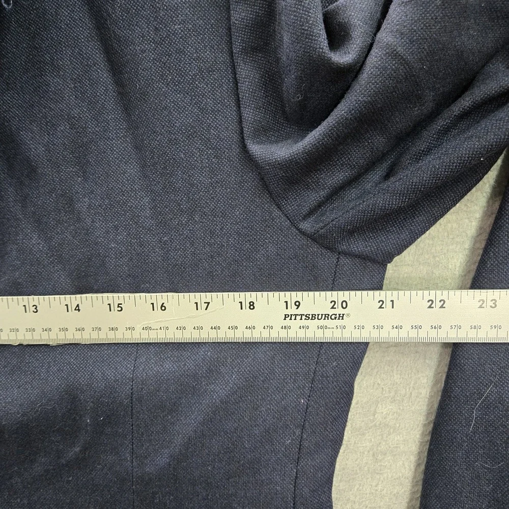 Hugo Boss Men Blazer 40R‎ Blue Polyester Virgin Wool Button Long Sleeve